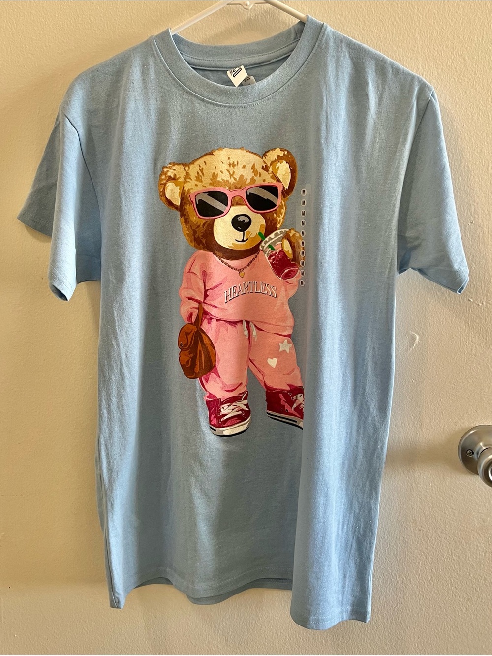 Blue Bear Graphic - Heartless T-shirt Size Medium NWT